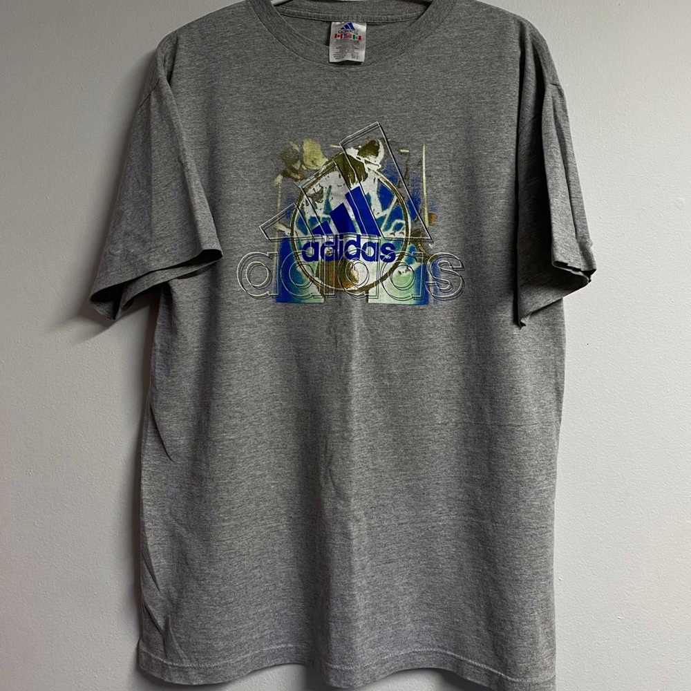Vintage 90s Adidas Basketball Sports T-Shirt USA made Size Large